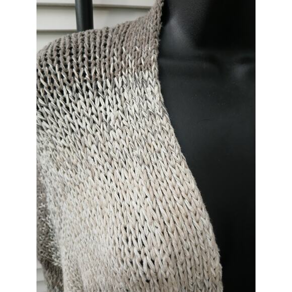 Abercrombie & Fitch Beige/Brown Knit 4 Button Cardigan Cotton Blend Pockets M/L - Picture 8 of 11